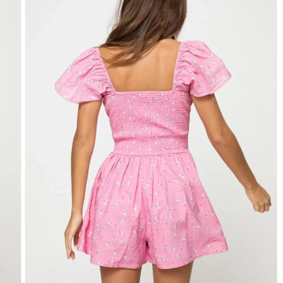 Princess Polly Front Row Romper Playsuit Pink Floral NWT Size 6 - Picture 3 of 9